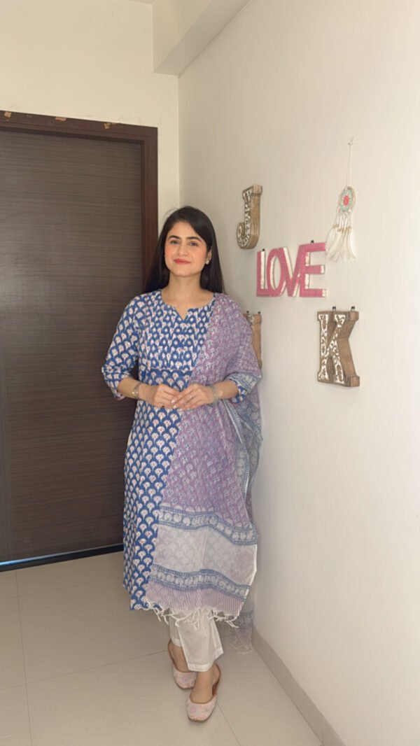 Nora Ivory Set with Dupatta - Image 7