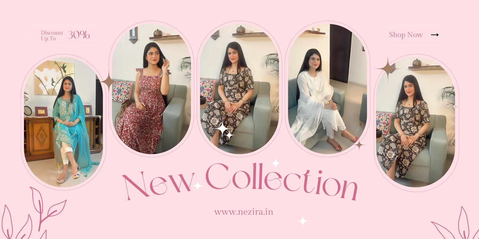 Beige Cream Aesthetic New Fashion Collection Banner (1)