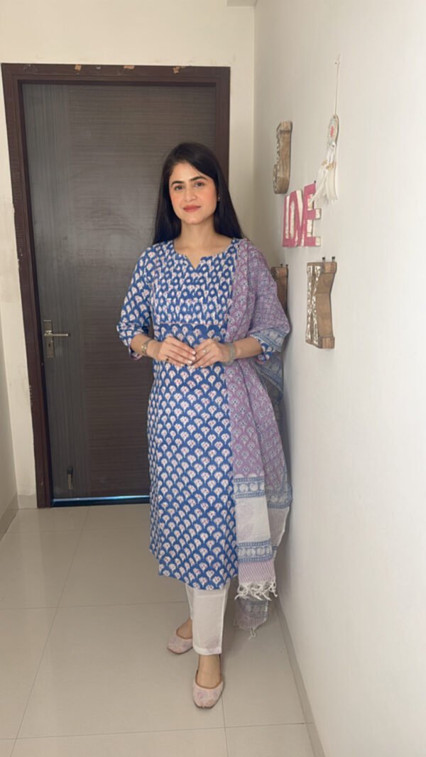 Nora Ivory Set with Dupatta - Image 6